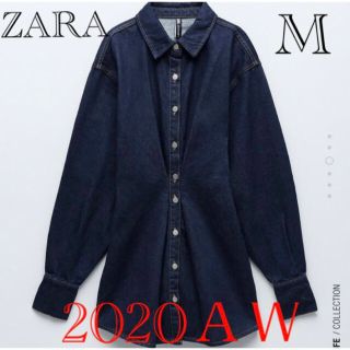 ザラ(ZARA)のzara デニム　ワンピース　M(ミニワンピース)