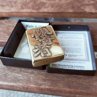 ジッポー(ZIPPO)のzippo ジッポ 戦国武将 前田慶次 傾奇者 ゴールド 真鍮(タバコグッズ)