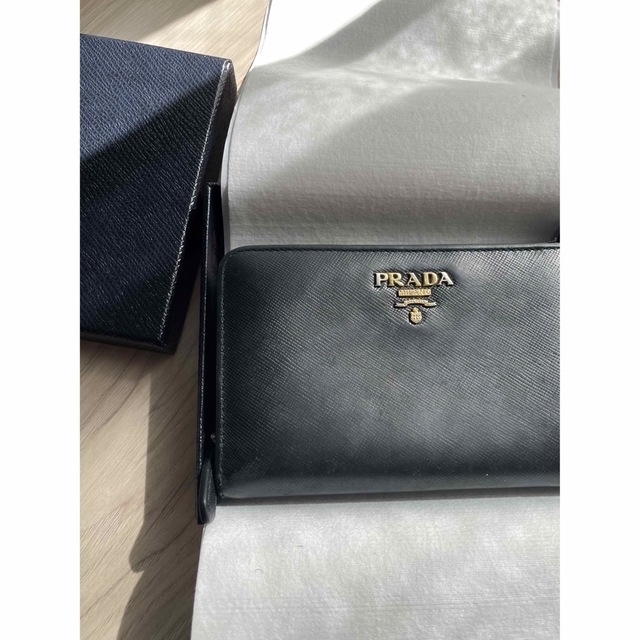 PRADA プラダ 財布 二つ折り財布 ブラック 財布 ファッション小物