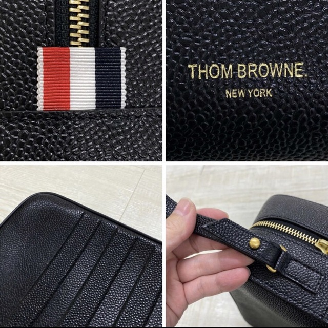 THOM BROWNE(トムブラウン)の国内正規 22ss 新品 トムブラウン ぺブルグレインレザー 4BAR バッグ メンズのバッグ(その他)の商品写真