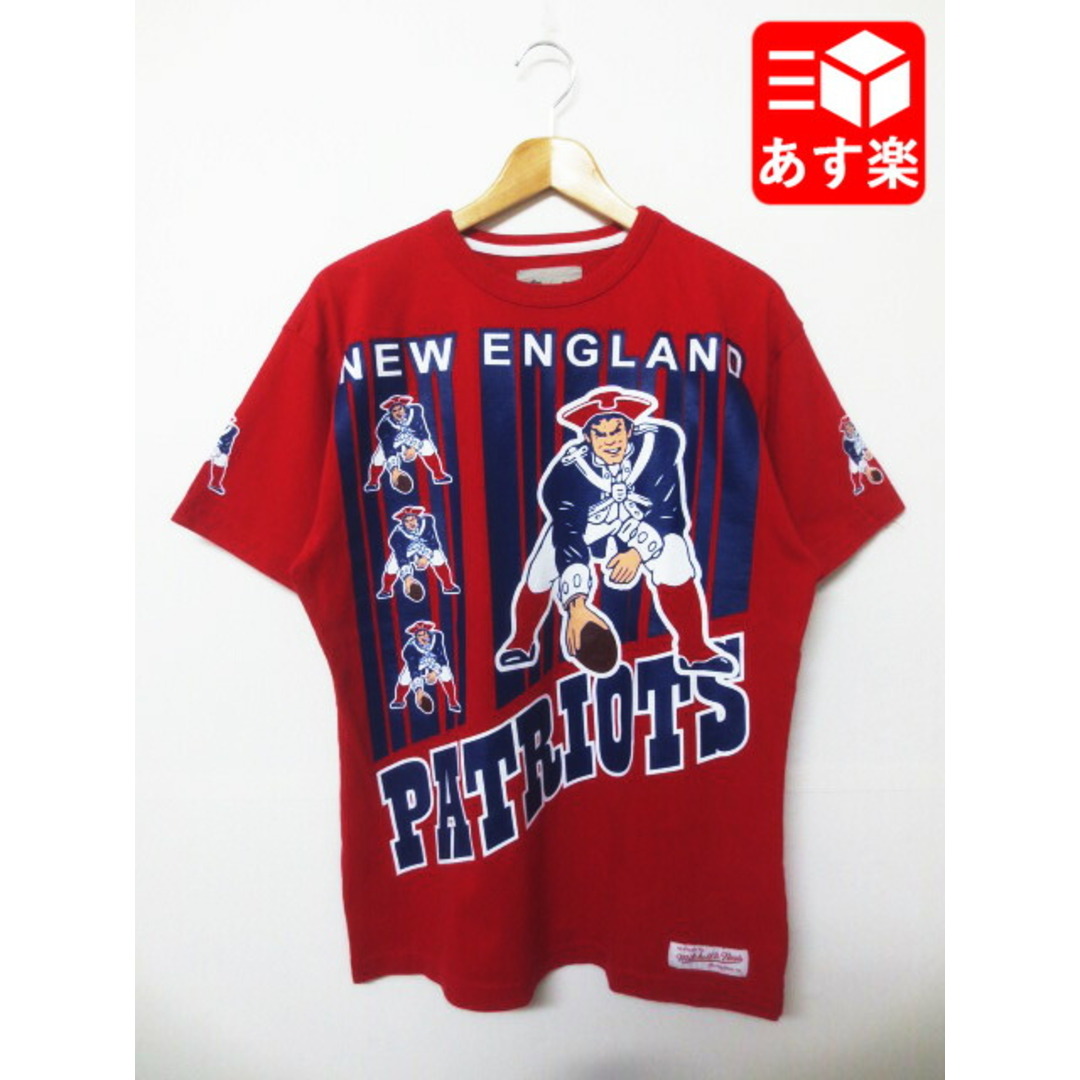 NFL "The New England Patriots" 両面・袖プリント Tシャツ 半袖 サイズ：L レッド