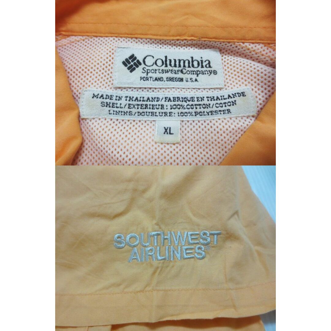 Columbia(コロンビア)のコロンビア/Columbia PFG コットン シャツ 半袖 袖刺繍入り サイズ：XL オレンジ【Performance Fishing Gear】古着 【中古】【BIG SIZE/ビッグサイズ】 メンズのトップス(シャツ)の商品写真