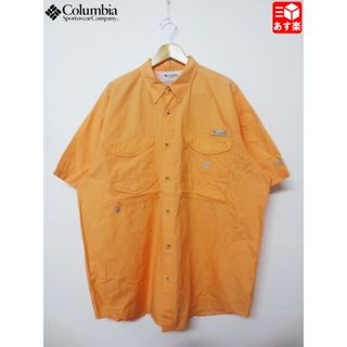 コロンビア(Columbia)のコロンビア/Columbia PFG コットン シャツ 半袖 袖刺繍入り サイズ：XL オレンジ【Performance Fishing Gear】古着 【中古】【BIG SIZE/ビッグサイズ】(シャツ)