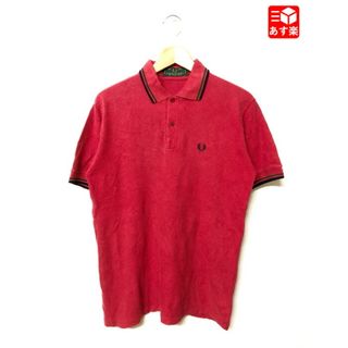 フレッドペリー(FRED PERRY)のフレッドペリー/FRED PERRY 鹿の子 ポロシャツ 半袖　サイズ:38 レッド古着 【中古】(ポロシャツ)