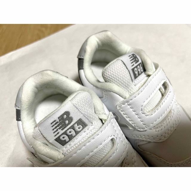 New Balance(ニューバランス)のニューバランス　スニーカー　ホワイト　12cm  洗濯済み キッズ/ベビー/マタニティのベビー靴/シューズ(~14cm)(スニーカー)の商品写真