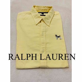 ポロラルフローレン(POLO RALPH LAUREN)の美品　ポロ　ラルフローレン　シャツ　半袖　オックスフォード　犬刺繍　希少　人気(シャツ/ブラウス(半袖/袖なし))