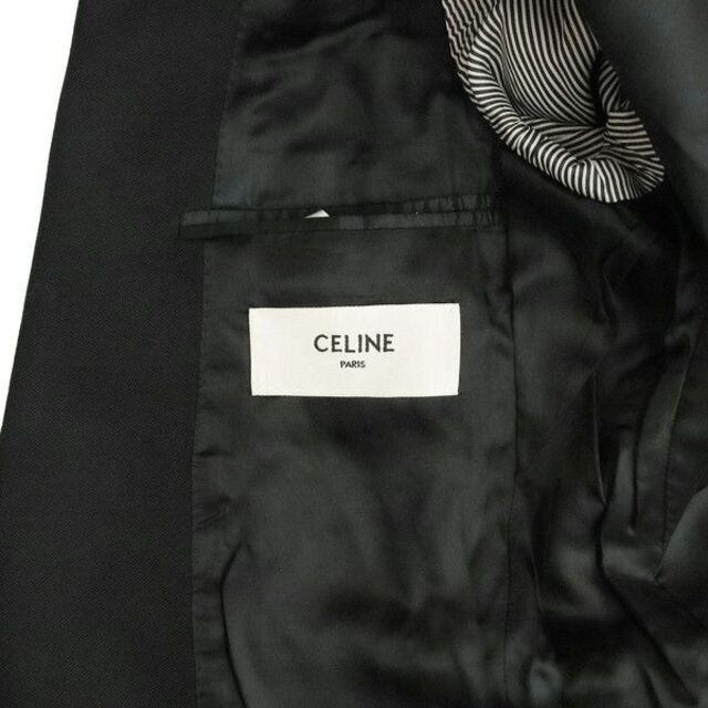 celine(セリーヌ)のセリーヌ シングルジャケット #36 レディース ブラック 美品 8791 レディースのジャケット/アウター(テーラードジャケット)の商品写真