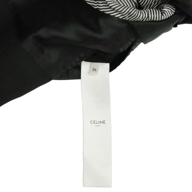 celine(セリーヌ)のセリーヌ シングルジャケット #36 レディース ブラック 美品 8791 レディースのジャケット/アウター(テーラードジャケット)の商品写真