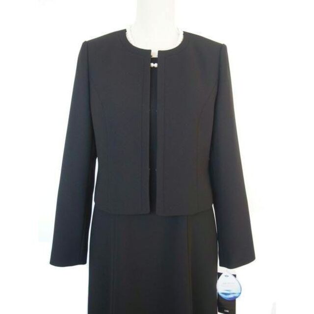新品・洗える】ソワール☆喪服13号ブラックフォーマル☆前ファスナー