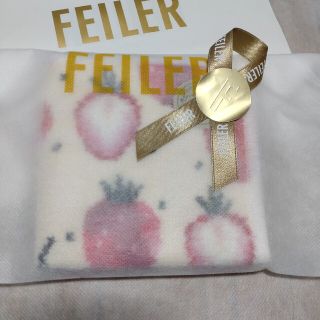 フェイラー(FEILER)の《新品》FEILER ピーチ、ストロベリードット セット ノベルティ付き(ハンカチ)