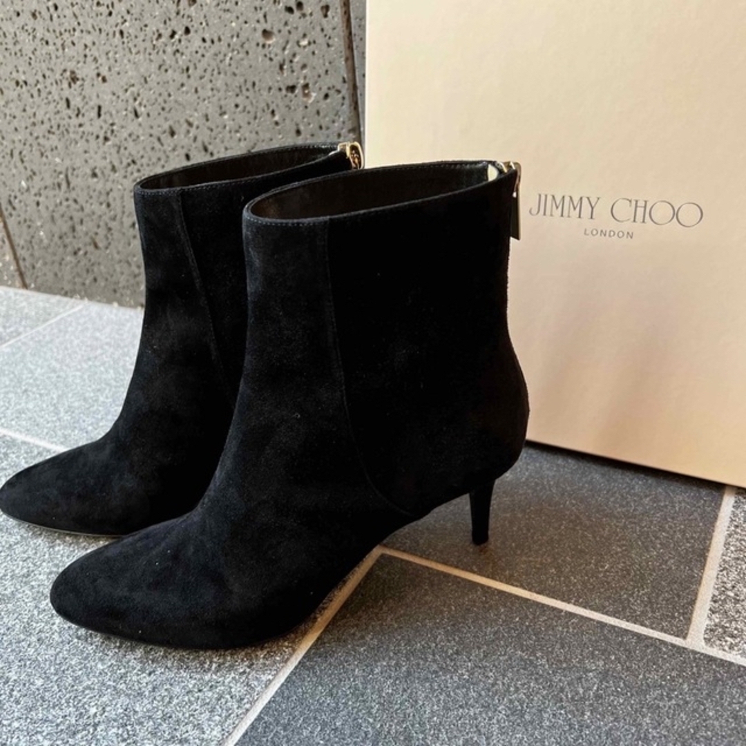 JIMMY CHOO(ジミーチュウ)のJimmy Choo ジミーチュウ ショート ブーツ 37 黒 未使用展示品 レディースの靴/シューズ(ブーツ)の商品写真