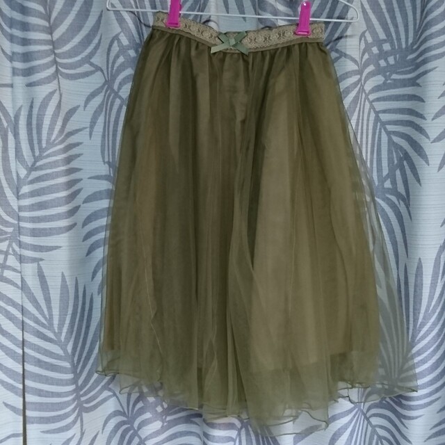 LIZ LISA(リズリサ)のチュール2重フレアスカート レディースのスカート(ひざ丈スカート)の商品写真