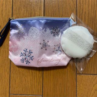 スノービューティー(Snow Beauty)の資生堂 スノービューティー2022 なめらかソフトパフ＆専用アミュレットポーチ(パフ・スポンジ)