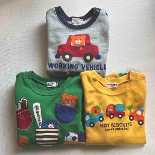 ホットビスケッツ(HOT BISCUITS)のホットビスケッツ トレーナー 3枚セット 90cm(Tシャツ/カットソー)