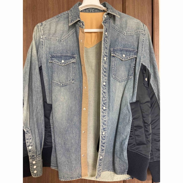 sacai(サカイ)のSacai Denim MA-1 Jacket サカイ デニムシャツジャケット メンズのジャケット/アウター(Gジャン/デニムジャケット)の商品写真