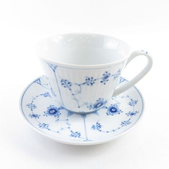 美品 ROYAL COPENHAGEN ロイヤルコペンハーゲン ブルーフルーテッドプレイン 065/066 カップ＆ソーサー 1客 SY5377F |  フリマアプリ ラクマ