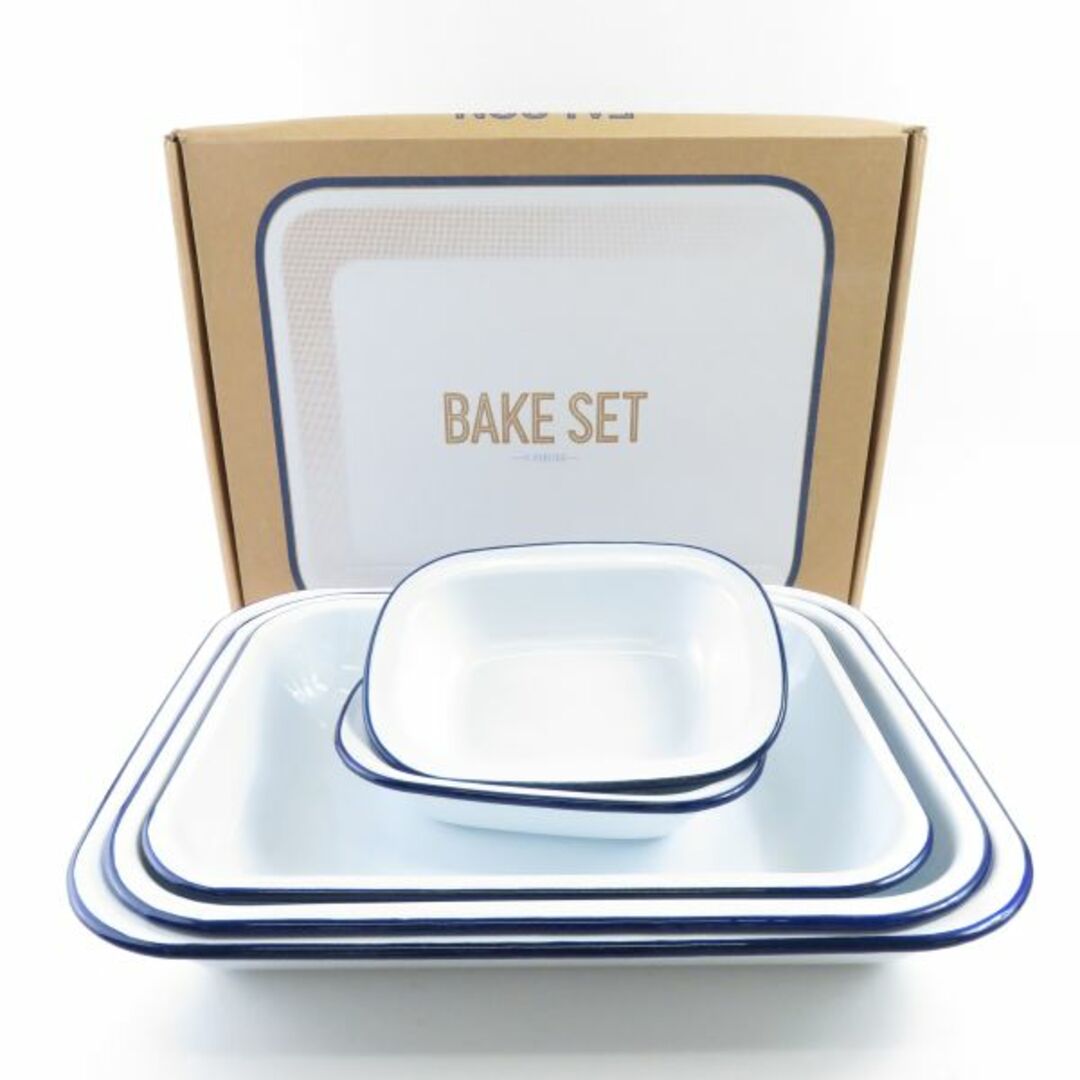 未使用 FALCON ENAMELWARE ファルコン FAL-BAK-BW-UK BAKE SET 5PIECE 1ｾｯﾄ ベイクパン パイ セット SY5415P