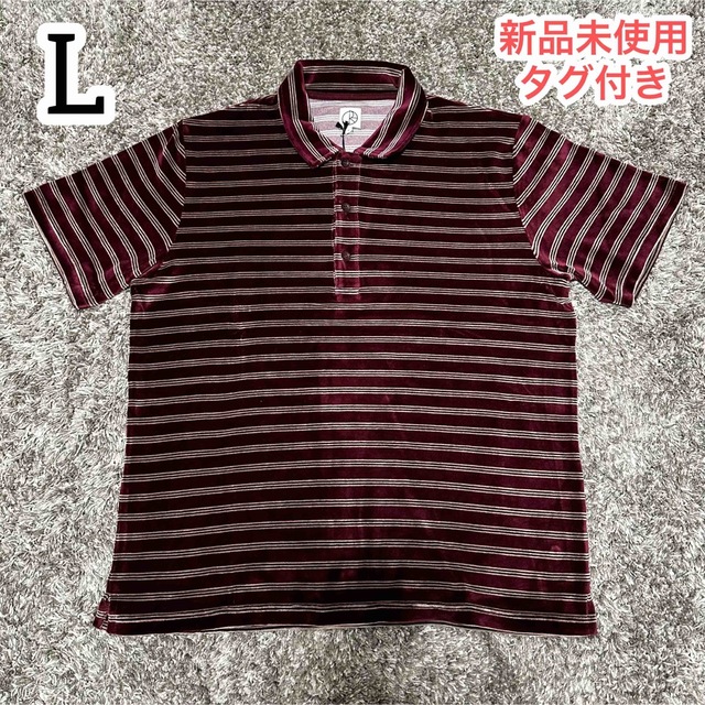 トップスPOLAR SKATE CO. VELOUR POLO SHIRT WINE L