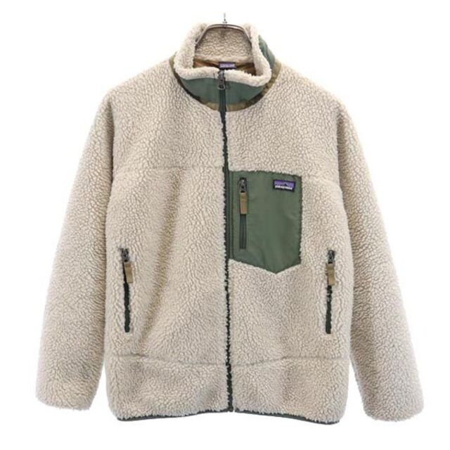 XL着丈パタゴニア アウトドア 65625 キッズレトロX ボアフリース XL ベージュ系 patagonia ロゴ刺繍 キッズ   【230222】