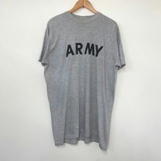 90's 米軍 U.S.ARMY トレーニング 半袖 Tシャツ プリント サイズ：XL グレー 【中古】(Tシャツ/カットソー(半袖/袖なし))