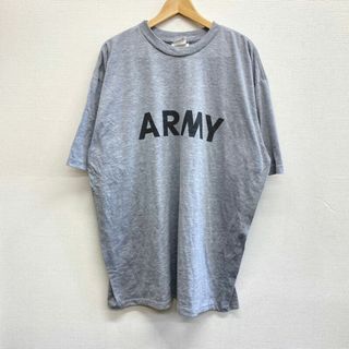 米軍 U.S.ARMY トレーニング 半袖 Tシャツ 両面プリント サイズ：XL グレー 【中古】(Tシャツ/カットソー(半袖/袖なし))