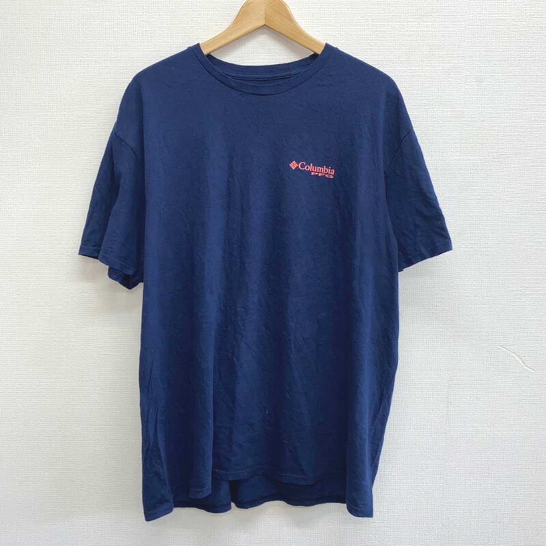 Columbia(コロンビア)のCOLOMBIA PFG コロンビア ロゴプリントTシャツ　半袖 サイズ:XL ネイビー 【中古】 メンズのトップス(Tシャツ/カットソー(半袖/袖なし))の商品写真