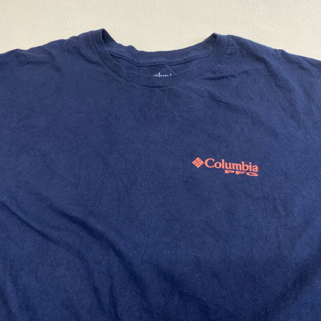 Columbia(コロンビア)のCOLOMBIA PFG コロンビア ロゴプリントTシャツ　半袖 サイズ:XL ネイビー 【中古】 メンズのトップス(Tシャツ/カットソー(半袖/袖なし))の商品写真