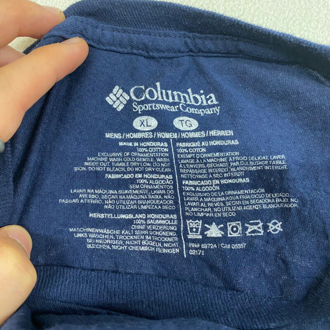 Columbia(コロンビア)のCOLOMBIA PFG コロンビア ロゴプリントTシャツ　半袖 サイズ:XL ネイビー 【中古】 メンズのトップス(Tシャツ/カットソー(半袖/袖なし))の商品写真