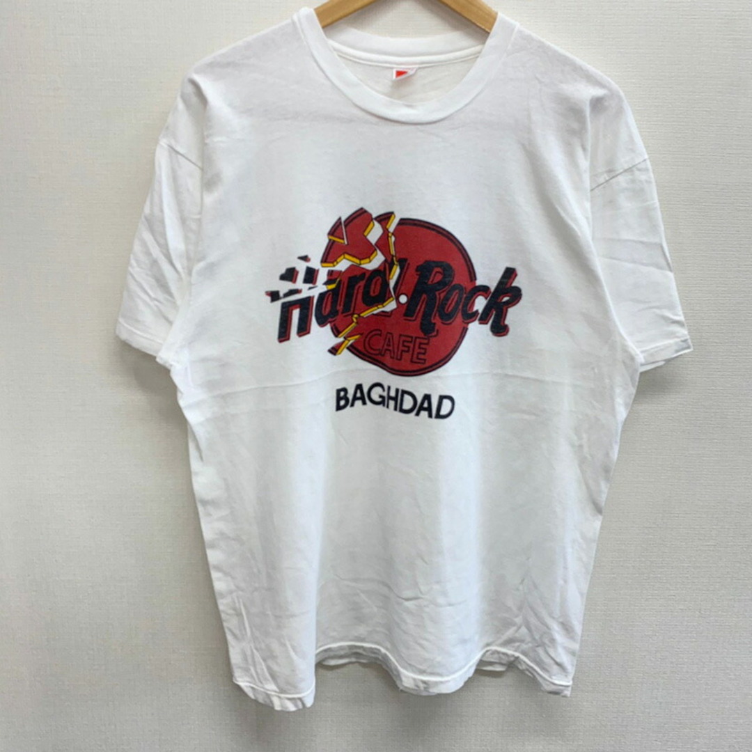 ヘインズ ハードロックカフェ HARD ROCK CAFE BAGHDAD 半袖 Tシャツ サイズ：XL ホワイト MADE IN USA古着 【中古】 メンズのトップス(Tシャツ/カットソー(半袖/袖なし))の商品写真