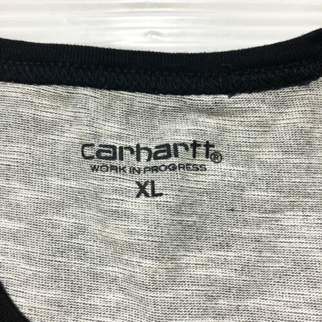 carhartt(カーハート)のカーハート/Carhartt プリント リンガーTシャツ 半袖 サイズ：XL ヘザー チャコールグレー 新品 メンズのトップス(Tシャツ/カットソー(半袖/袖なし))の商品写真