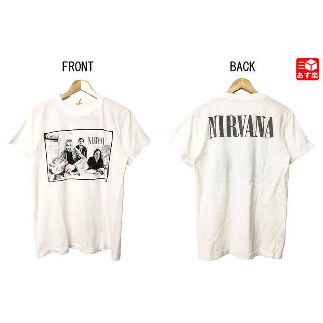 Nirvana プリント半袖Tシャツ オフホワイト サイズS