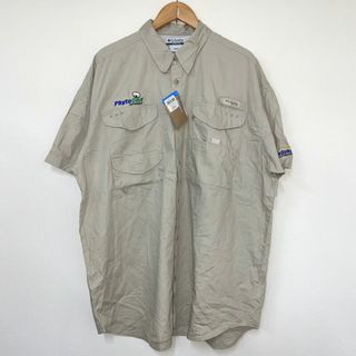 コロンビア(Columbia)のコロンビア Columbia PFG ショートスリーブ シャツ 刺繍 半袖 サイズ：XL ベージュ【Performance Fishing Gear】 新品(シャツ)