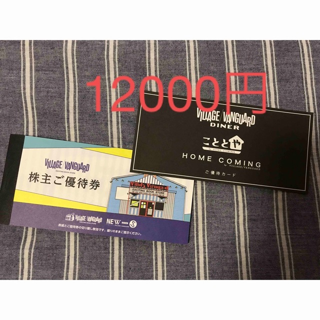 ヴィレッジヴァンガード　株主優待　12000円分