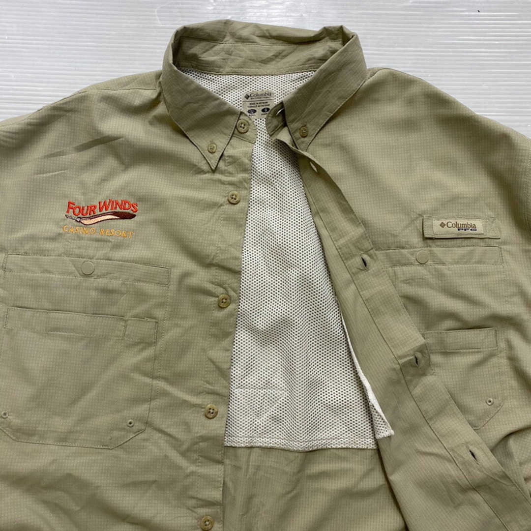 コロンビア Columbia PFG ショートスリーブ シャツ ボタンダウン 刺繍 ...