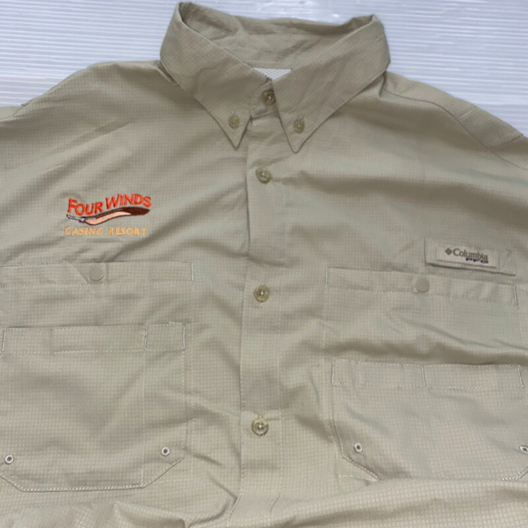 コロンビア Columbia PFG ショートスリーブ シャツ ボタンダウン 刺繍 ...