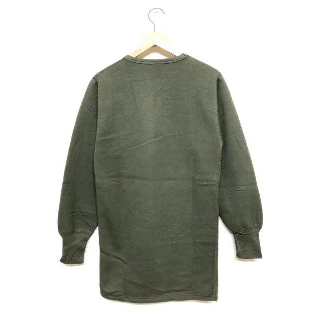 French Army OD Sweatshirt フランス軍 ミリタリー スウェットシャツ トレーナー 無地 裏起毛　サイズ：96 オリーブグリーン Deadstock デッドストック