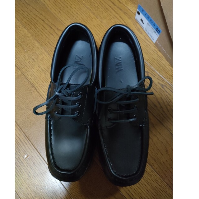 ZARA - Vibram レザーデッキシューズの通販 by カケノコ's shop｜ザラ 