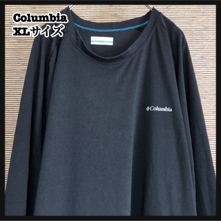 コロンビア(Columbia)の【コロンビア】ロンT　長袖Tシャツ　黒　ワンポイントロゴ　ビッグサイズ83(Tシャツ/カットソー(七分/長袖))