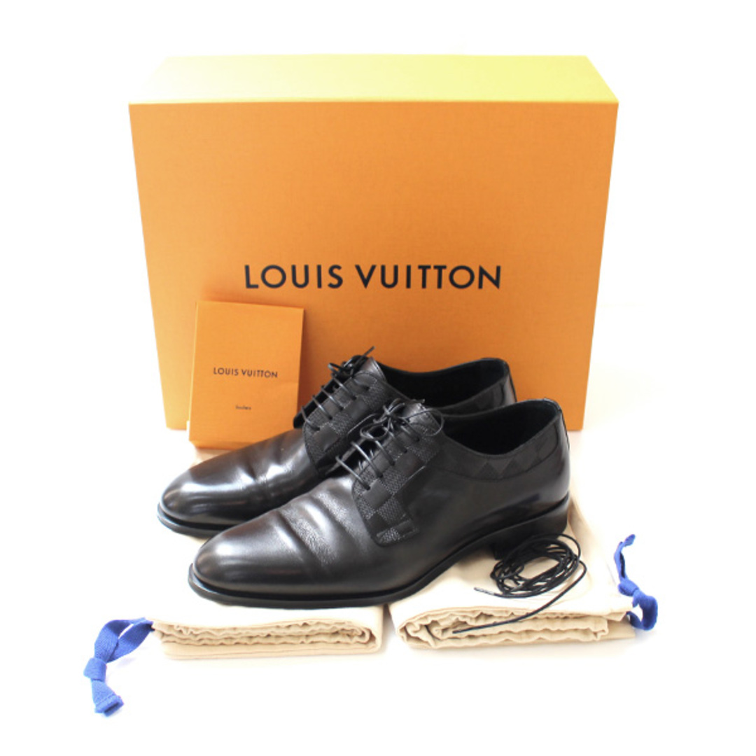 LOUIS VUITTON(ルイヴィトン)のLOUIS VUITTON ルイ・ヴィトン オースマンライン ダミエ ドレスシューズ ブラック DI0159 メンズ【中古】 メンズの靴/シューズ(ドレス/ビジネス)の商品写真