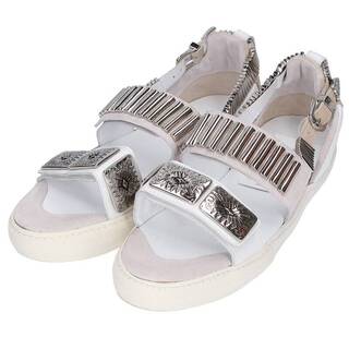 トーガビリリース Metal sneaker sandals TV02-AJ664M メタル装飾ストラップレザーサンダル メンズ 41(サンダル)