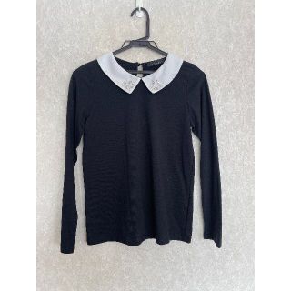 ページボーイ(PAGEBOY)のほぼ新品✨カットソー　ビジュー　トップス　ブラック　ページボーイ(カットソー(長袖/七分))