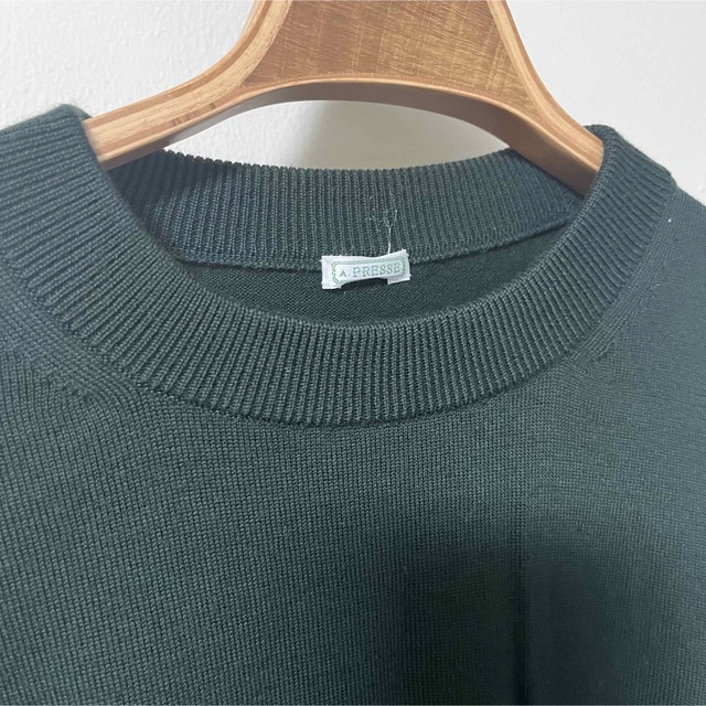 A.PRESSE 21aw Knit dark green アプレッセ　ニット