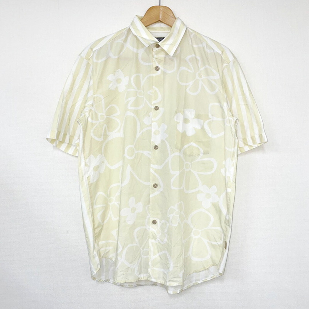STUSSY - ステューシー STUSSY アロハシャツ 半袖 花柄 ストライプ柄