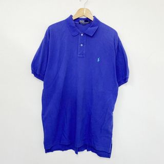 ラルフローレン(Ralph Lauren)のポロ ラルフローレン Polo by Ralph Lauren ポロシャツ 鹿の子 半袖 ワンポイント 刺繍 無地 サイズ：XL パープル×エメラルドグリーン古着 【中古】(ポロシャツ)