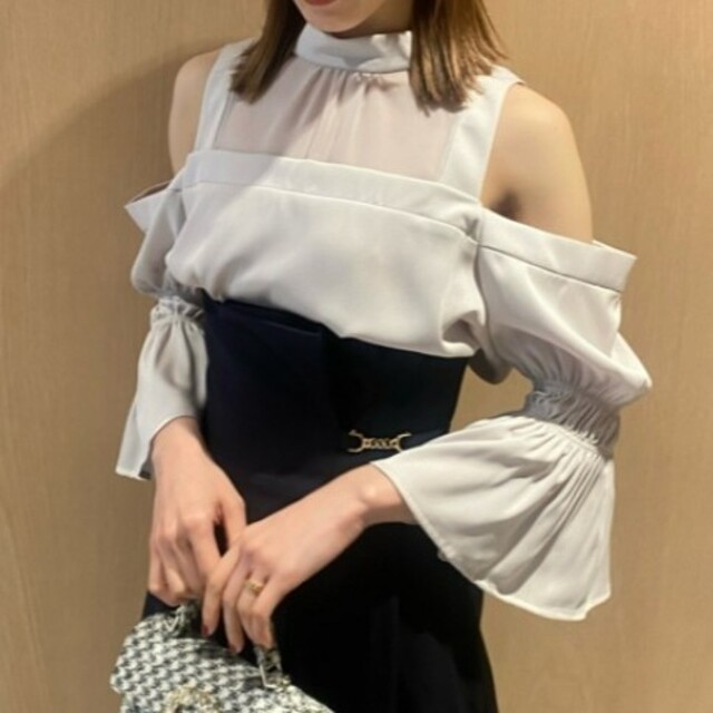 SNIDEL - 新品♥SNIDEL スナイデル オープンショルダーフレアブラウス