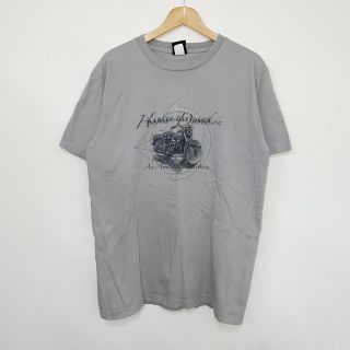 ハーレー(Hurley)のハーレーダビットソン HARLEY-DAVIDSON Tシャツ 半袖 両面 プリント MADE IN USA  サイズ：L グレー古着 【中古】(Tシャツ/カットソー(半袖/袖なし))