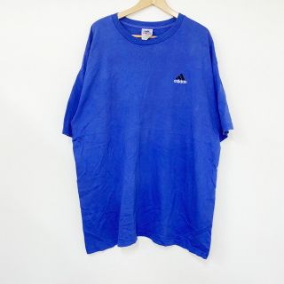 アディダス(adidas)のアディダス ADIDAS 半袖 Tシャツ MADE IN USA パフォーマンスロゴ 刺繍 サイズ：XXL ブルー 【中古】(Tシャツ/カットソー(半袖/袖なし))