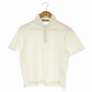 クルチアーニ(Cruciani)のクルチアーニ ショートスリーブ 鹿の子 ポロシャツ カットソー 半袖 48 白(ポロシャツ)