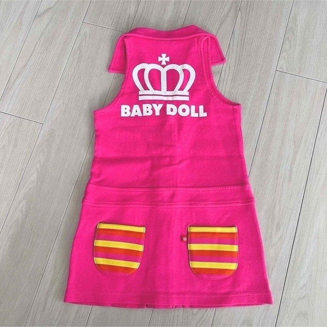 BABYDOLL(ベビードール)の【新品】BABY DOLL 衿付き ジャンパースカート 100 ベビードール キッズ/ベビー/マタニティのキッズ服女の子用(90cm~)(ワンピース)の商品写真