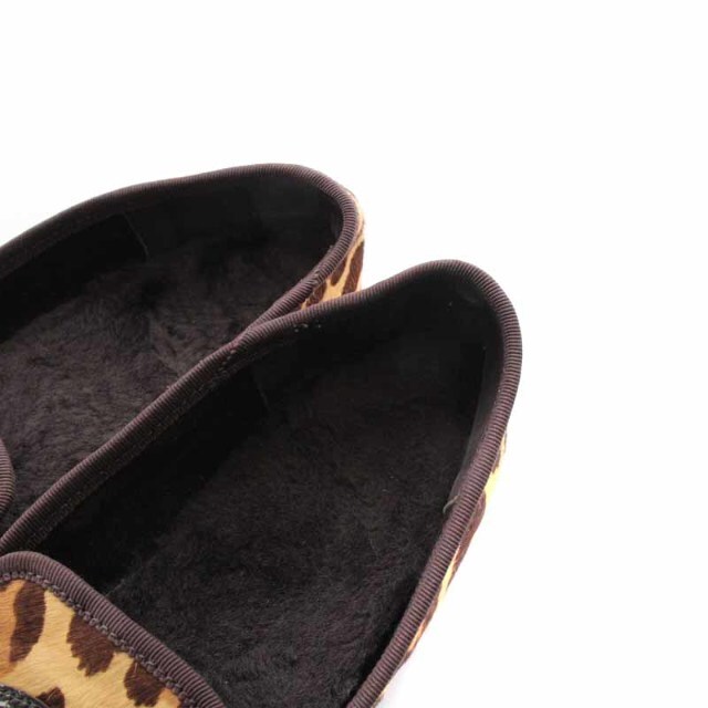 Tory Burch(トリーバーチ)のトリーバーチ フラットシューズ ハラコ ファー レオパード柄 6 23cm 茶 レディースの靴/シューズ(その他)の商品写真